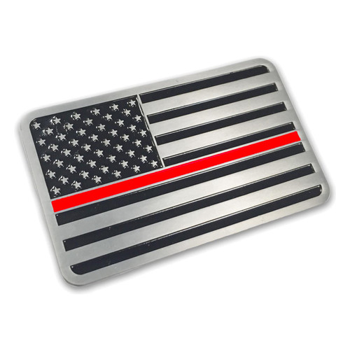 Aluminum Thin Red Line Vehicle Emblem