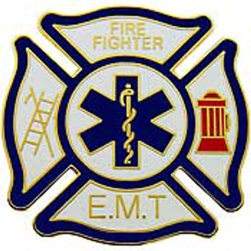 Fire And EMT Lapel Pin - 1 1/2"