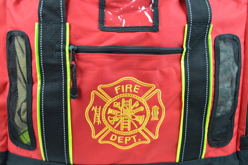 Large Red Firefighter Turnout Gear Bag - Vented
