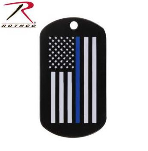 RTH-8513 Rothco Thin Blue Line Dog Tag 