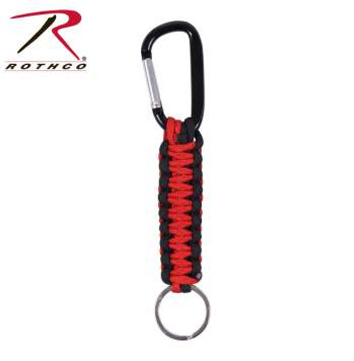 RTH-9804 Rothco Thin Red Line Keychain With Carabiner