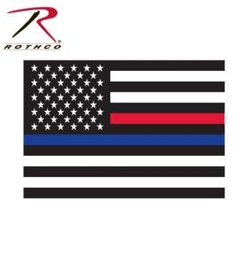 Rothco Thin Blue Line & Thin Red Line Flag Decal