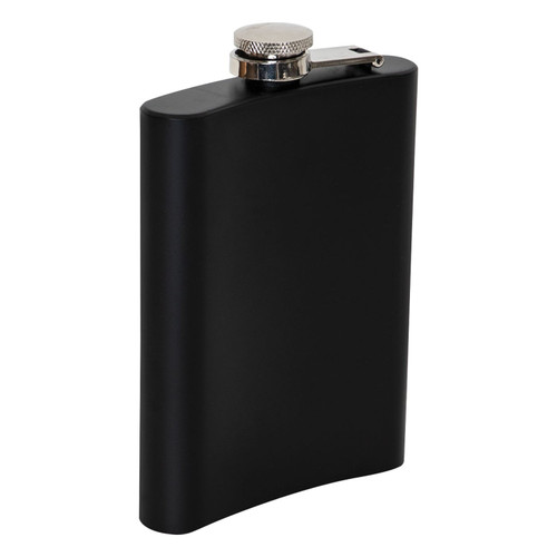 Black Stainless Steel 8oz. Flask