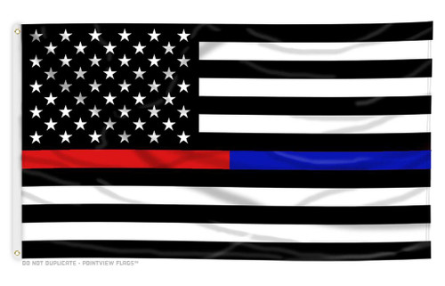 Thin Red Line & Thin Blue Line Dual Flag - 3 x 5 Foot Flag with Grommets