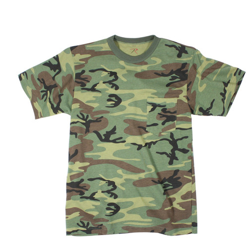 Rothco Woodland Camo T-Shirt With Pocket