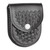 Basketweave Leather Round Bottom Closed Single Cuff Case