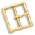 1-3/4" Garrison Belt Solid Brass Center Bar Buckle - Gold