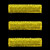 Hero's Pride Service Bars, Continuous Felt, Medium Gold on Black, 1 x 1/4 Inch Bar