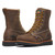 Thorogood 814-4235 American Heritage 8" Moc Toe Black Wedge Soft Toe Work Boot - Dark Crazy Horse
