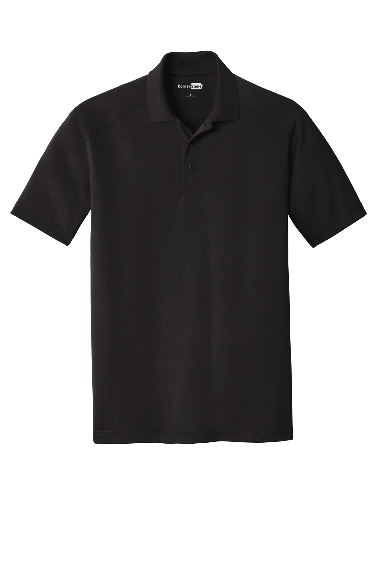 ★COOR★ Open collar cotton polo shirt black CMN3KT01K-BLK Open Collar Polo Shirt - Eton