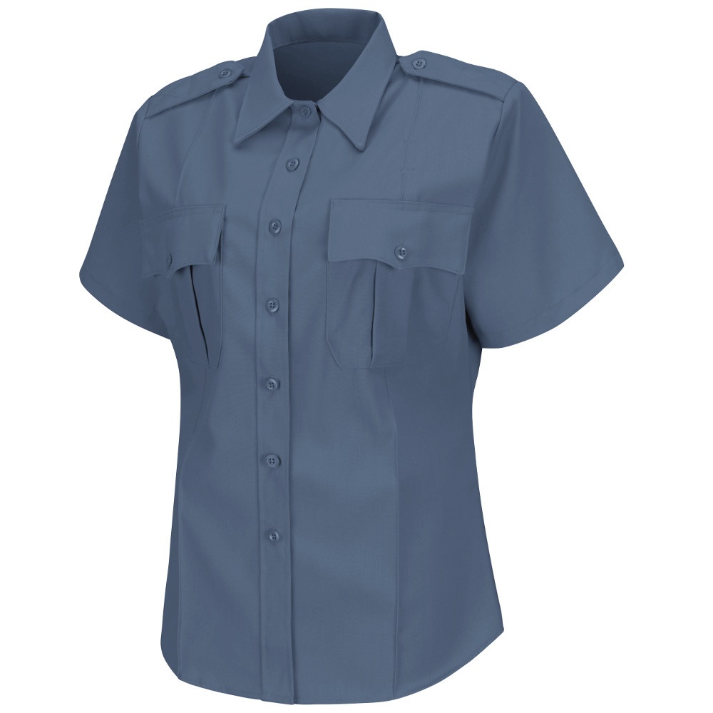 ★ ★ Women's Liquid Shine Collar Short Sleeve Mi Ladies Short Sleeve Business Shirt