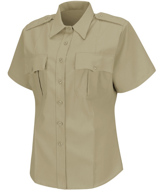 ★ ★ Women's Liquid Shine Collar Short Sleeve Mi Women's Cooling Short Sleeve Work Shirt | Red Kap®