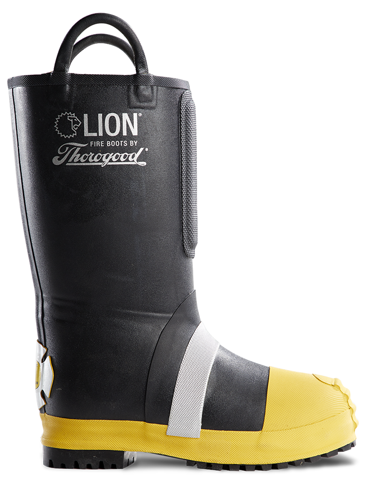 Lion Hellfire 14 inch Rubber Structural Fire Boot Kevlar Lined 807
