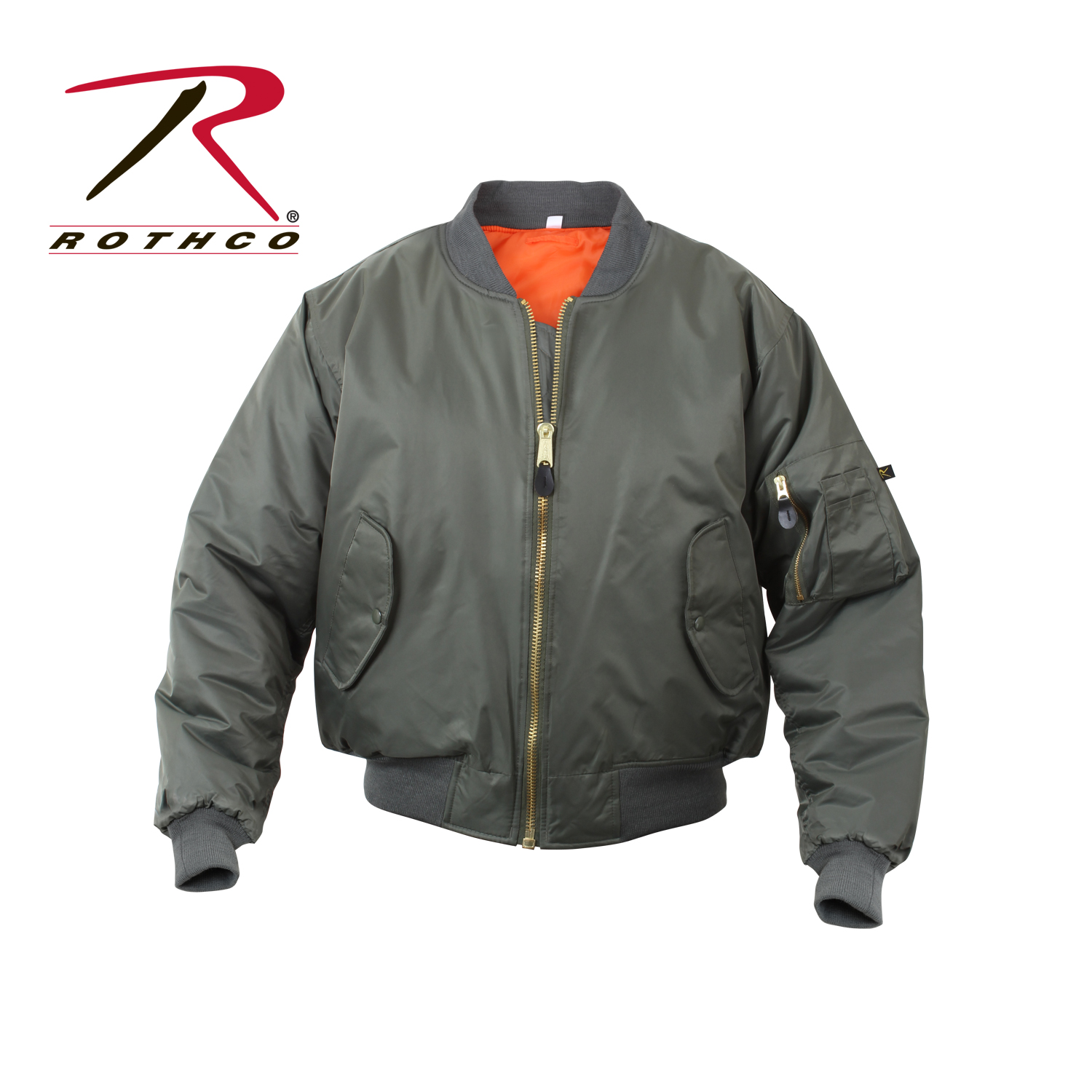 Rothco MA-1 Flight Jacket with Security Print - Black, 4XL