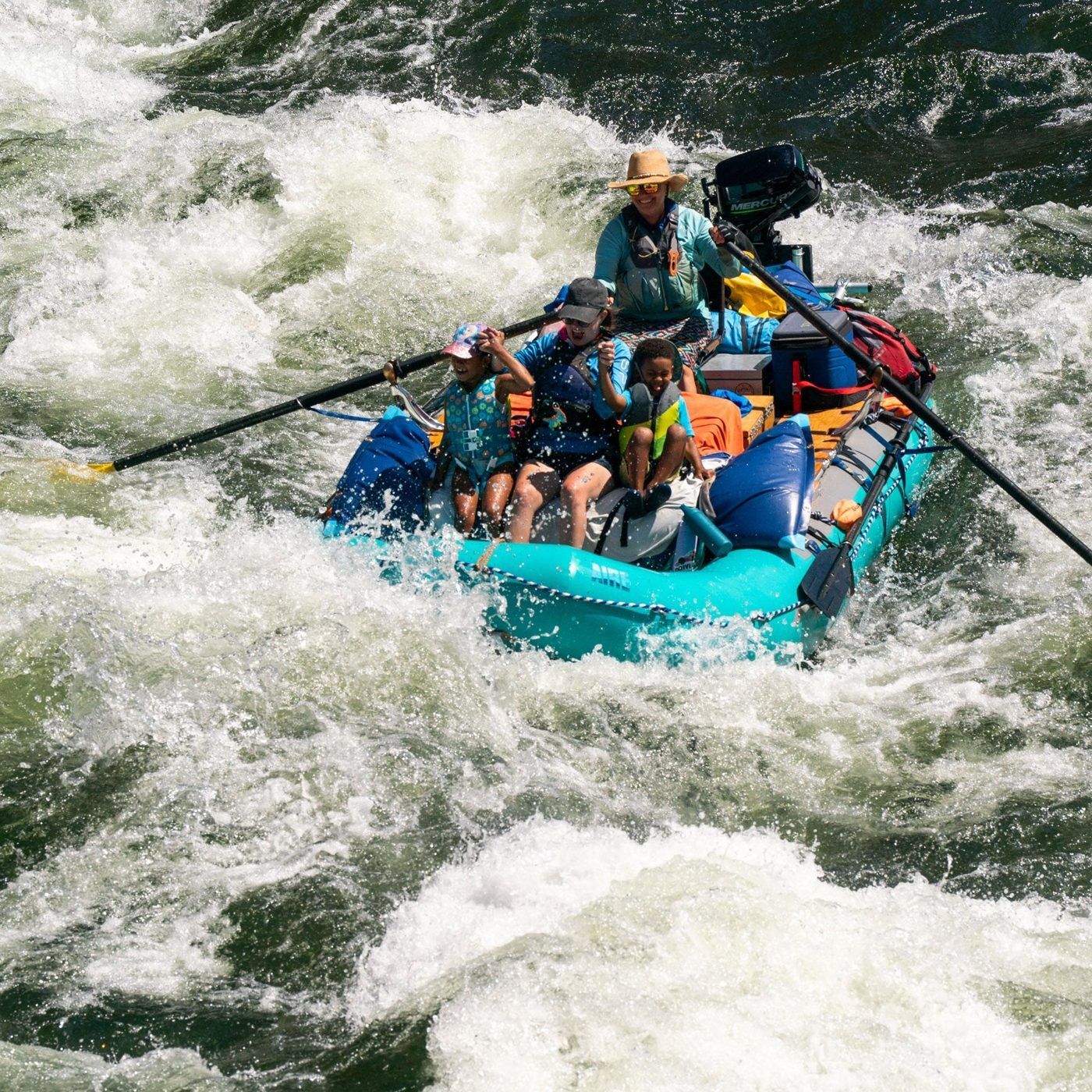 Self-Bailing Rafts