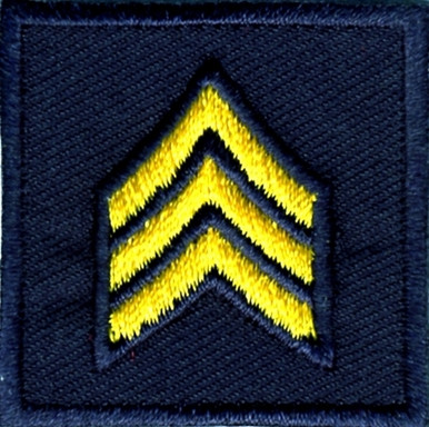Hero's Pride Sergeant Rank Pair | Medium Gold on Midnight Navy