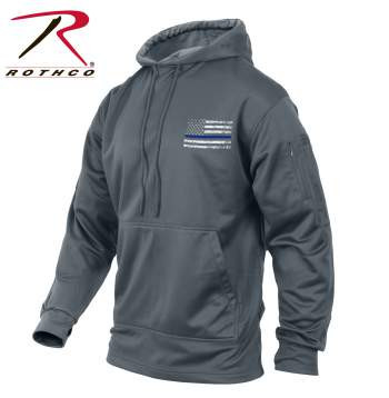 Honor and Respect Thin Blue Line Concealed Carry Hoodie - Black