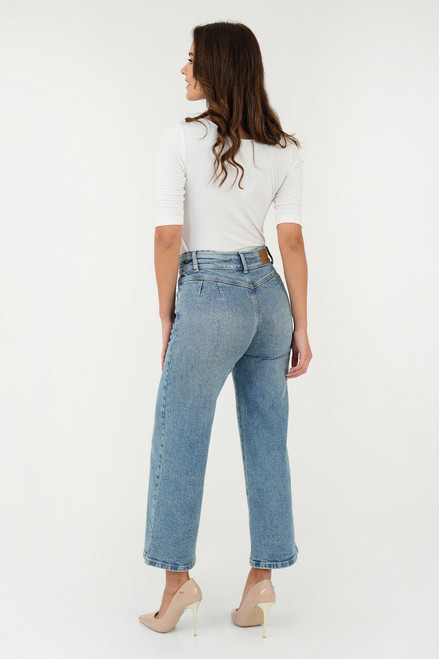 Pantalón Recto Clásico en Denim