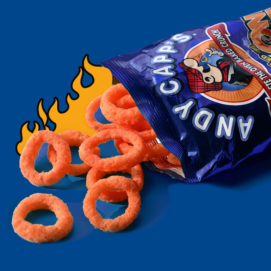 Andy Capp's Hot Onion Rings 2 Ounce 12 Count
