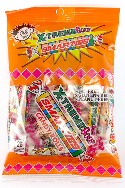 Smarties X-Treme Sour 5 Ounce 12 Count Peg Bag