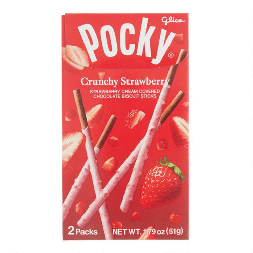 Pocky Crunchy Strawberry 1.79 Ounce 10 Count