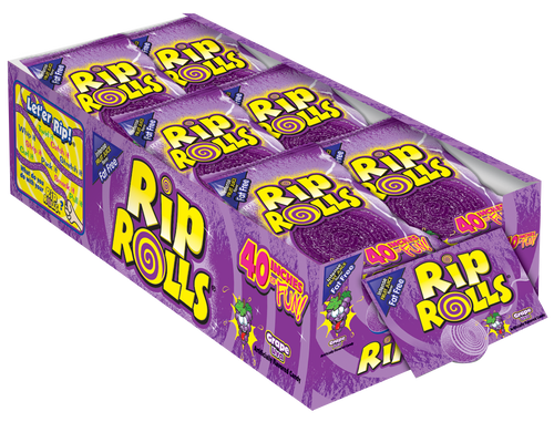 Rip Rolls Grape 1.4 Ounce 24 Count