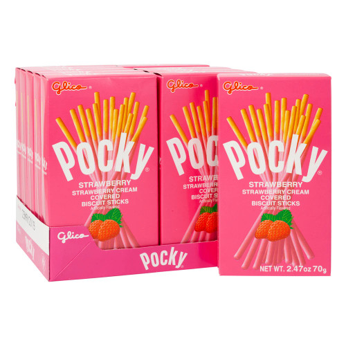 Pocky Strawberry Large Box 2.47 Ounce 10 Count