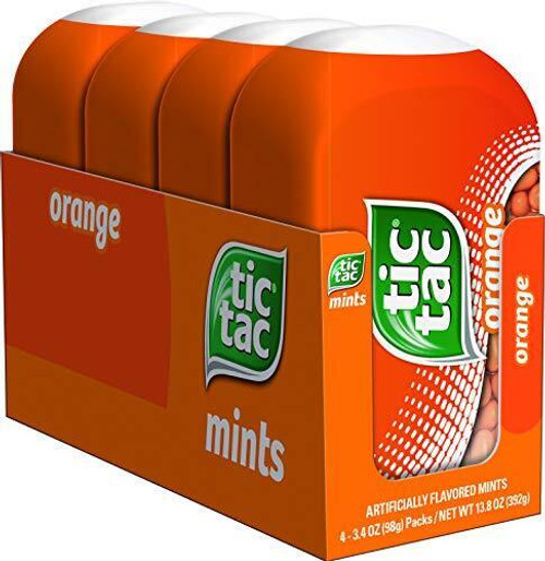 Tic Tac Orange 200 Piece Bottle 3.4 Ounce 4 Count