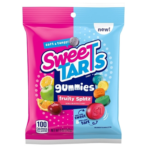 Sweetart Gummies Fruity Splitz 5 Ounce 12 Count Peg Bag