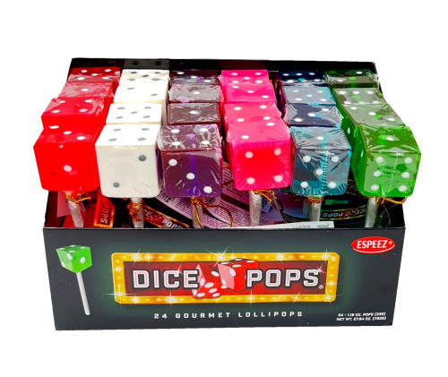 Dice Pops Assorted Flavors 1.16 Ounce 24 Count