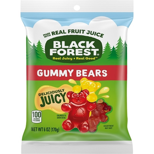 Black Forest Gummy Bears 6 Ounce 8 Count Peg Bag