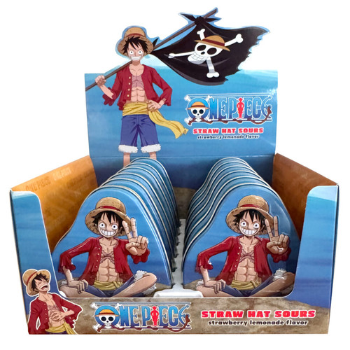 One Piece Straw Hat Sours Tin 1.2 Ounce 12 Count