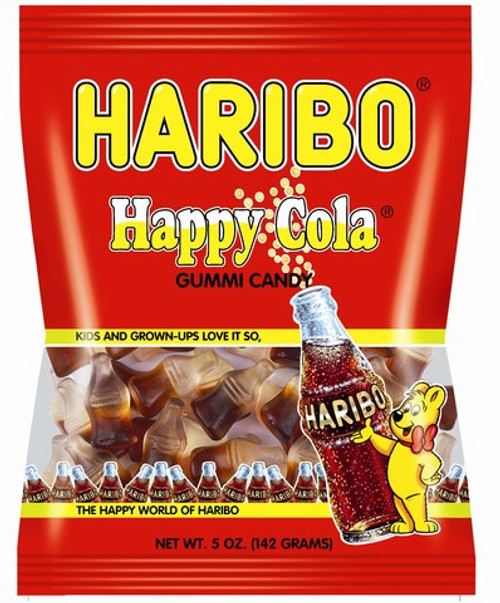 Haribo Happy Cola Gummy Candy 5 Ounce 12 Count Peg Bag