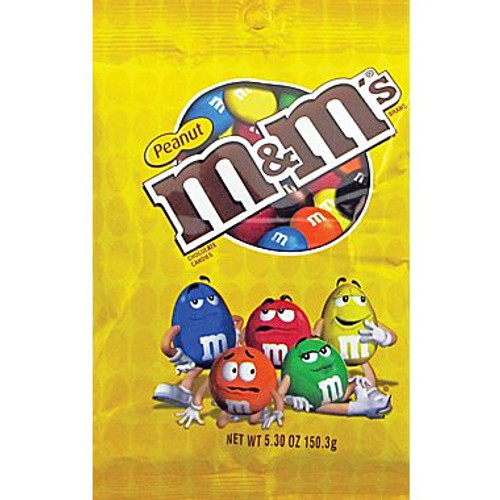 M&M Peanut 5.3 Ounce 12 Count Peg Bag