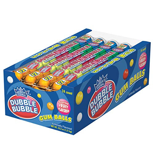 Dubble Bubble Gumballs 12 Piece Tube 24 Count