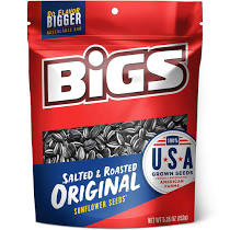 Sunflower Seeds Bigs Salted 5.35 Ounce 12 Count Peg Bag Mad Al Candy