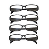 Value Pack of 4 Black Half Frame Reading Glasses with Simple Hinge – Your Everyday Eye Companion!
