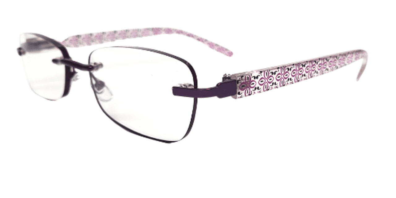 Rimless Pink Fusion Reading Glasses