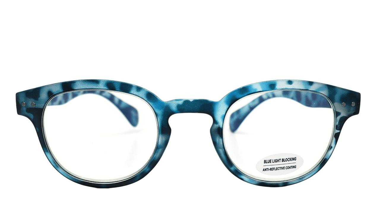 MONARI B8Water✨✨ Blue reading glasses in tortoise pattern