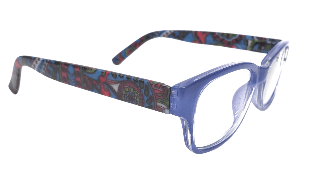 Blue with Patterns Reading Glasses - AMERICAN READING GLASSES