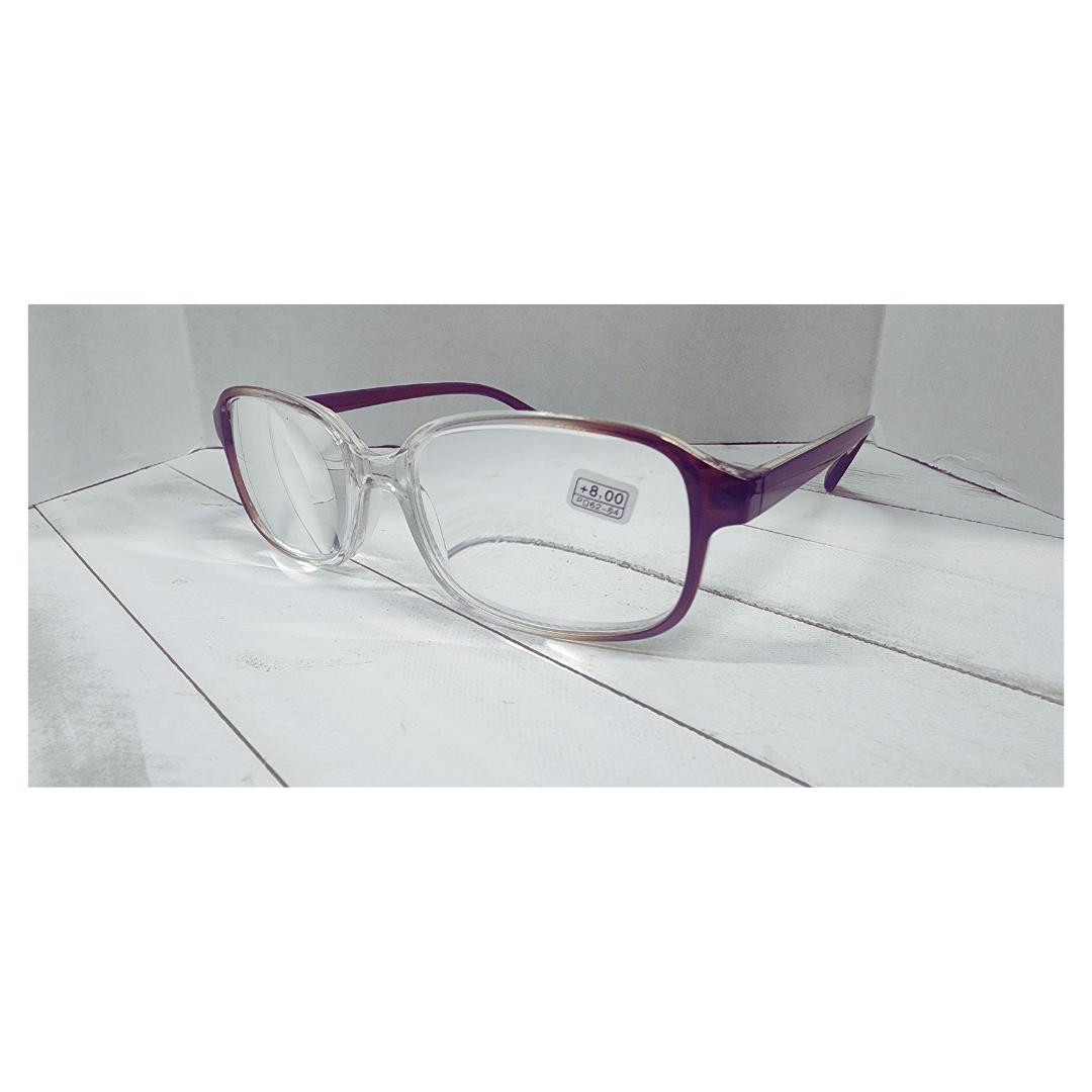 High Magnification Brown Plastic Reading Glasses with Basic Hinge