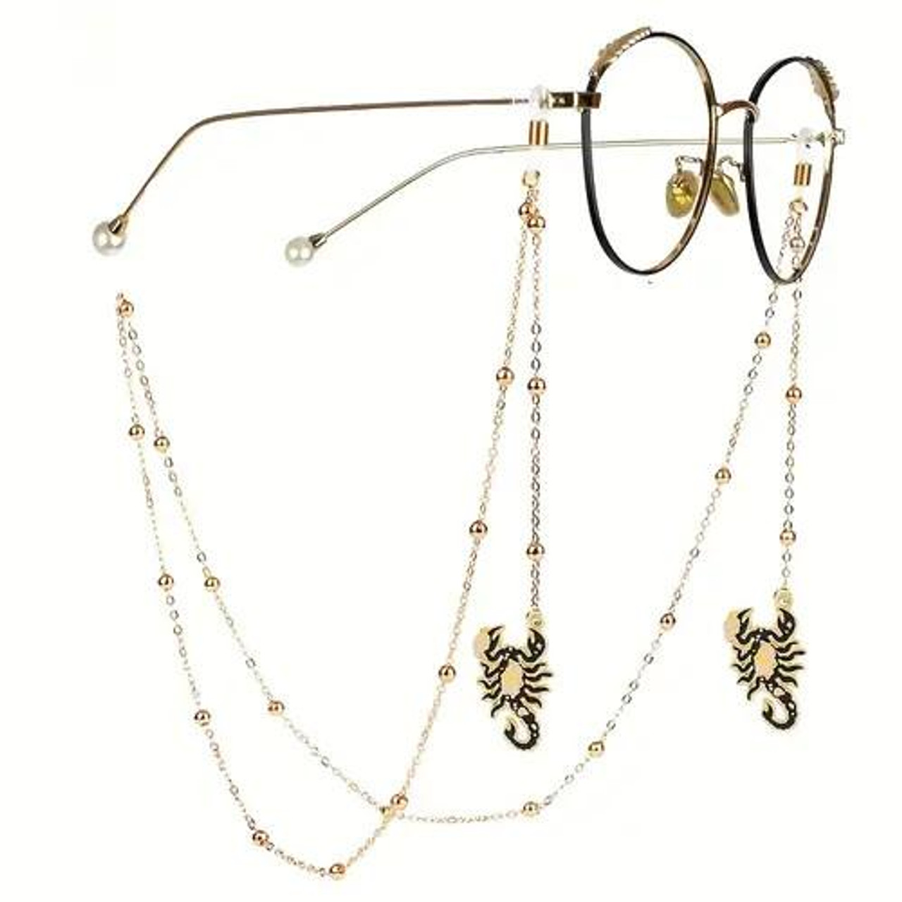 Elegant Gold Bee Charm Eyeglass Chain