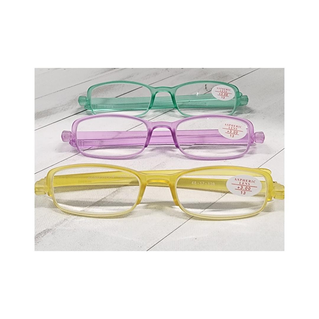 3 Pack Color Pop Reading Glasses – Lightweight Aspheric Readers