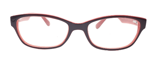 Dark Pink Reading Glasses with Vintage Case