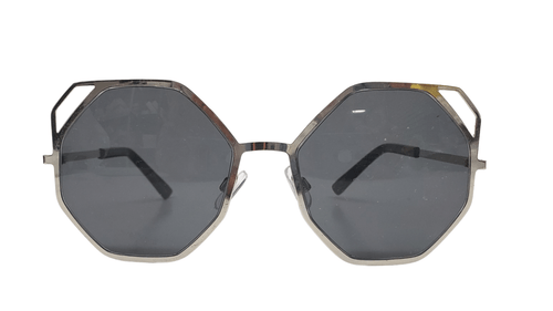 Octagon Cat Eye Metal Sunglasses