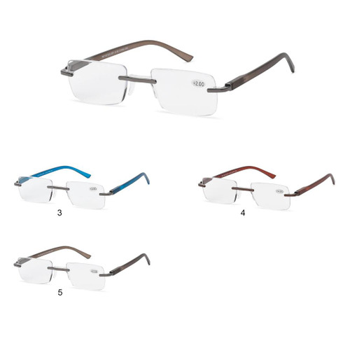 Rimless Spring Hinge Reading Glasses Rimless Spring Hinge Reading Glasses