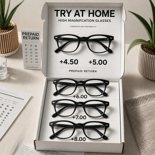 Try-On Experience: High Magnification Reading Glasses