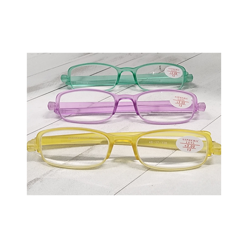 3 Pack Color Pop Reading Glasses – Lightweight Aspheric Readers
