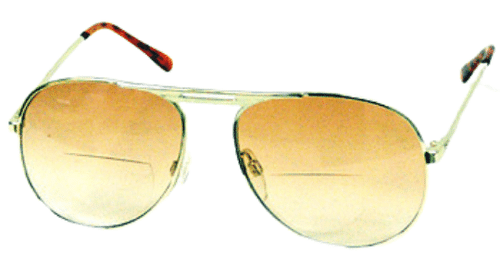 Aviator Bifocal Reading Glasses with a tint