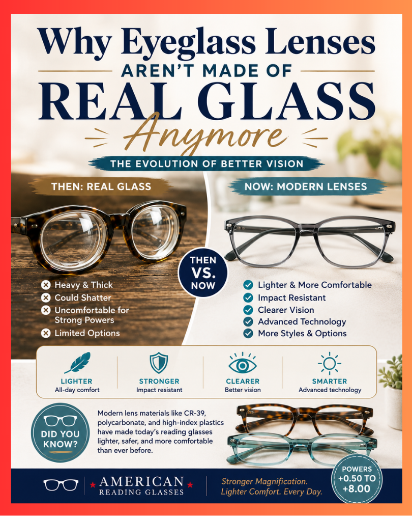 Why Eyeglass Lenses Aren’t Made of Real Glass Anymore